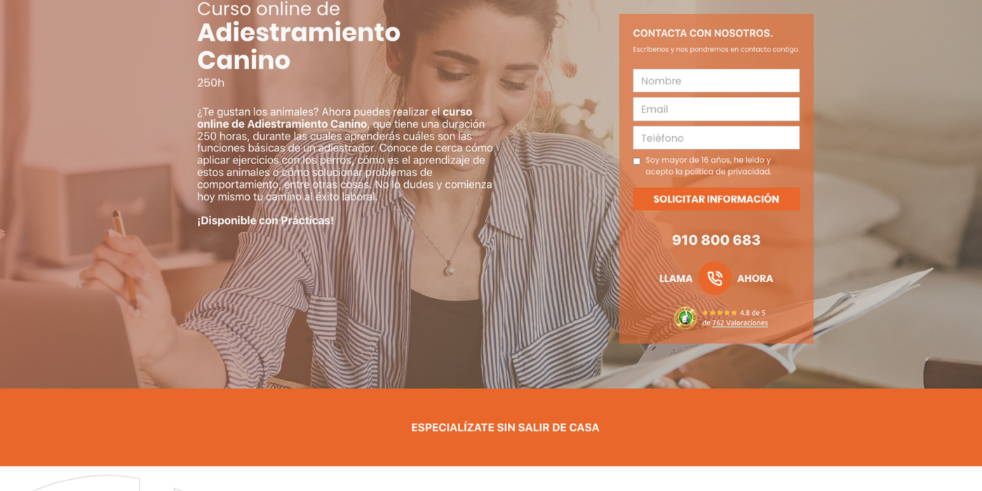 Delena Formación - copy y gestión de contenidos de web corporativa, e-commerce y landings